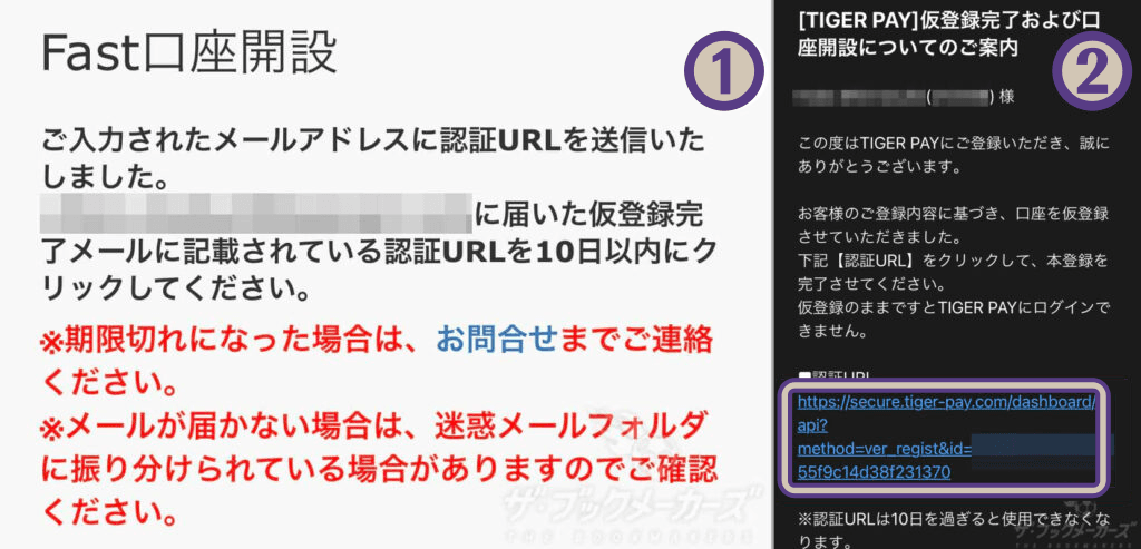 タイガーペイ口座開設完了